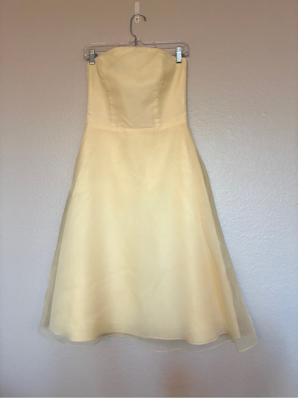 Alfred Angelo Strapless Yellow A-Line Dress